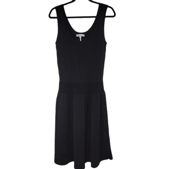 ❗️SALE ❗️Sandro Paris Black Knit Sleeveless Sweater Dress Size 3 - Picture 2 of 10